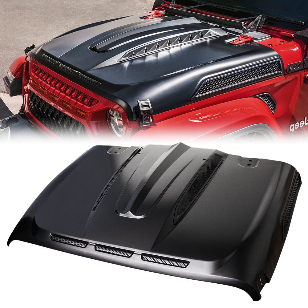 Jeep Wrangler JL & Gladiator JT Replacement Hood with Functional Air ...
